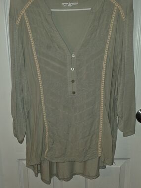 Workshop Republic Clothing Muted Green Top
